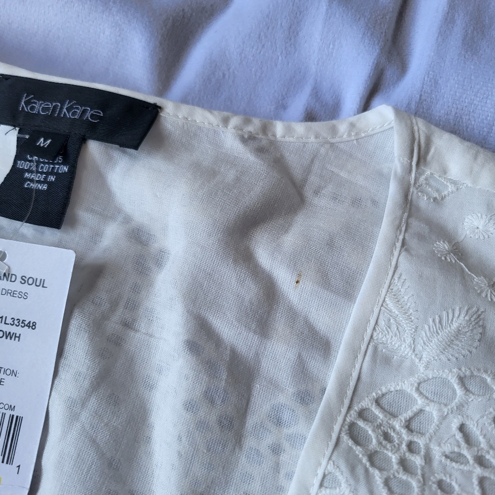 Cottagecore Art And Soul Eyelet Dress Sz M Karen Kane Western Boho Cottagecore - Picture 4 of 9
